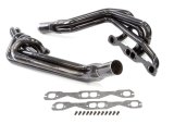 Headers - Conventional Crossover - 1.625 in Primary - 3 in Collector - Gaskets / Hardware Included - Steel - Black Paint - 602 Crate - Small Block Chevy - Pair thumbnail 1