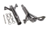 Headers - Truck / Tractor Pull - 1.875 in Primary - 3.5 in Collector - Gaskets / Hardware Included - Steel - Black Paint - Small Block Chevy - Pair thumbnail 1