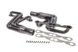 Headers - Chassis - 1.75 in Primary - 3.5 in Collector - Gaskets / Hardware Included - Steel - Black Paint - Small Block Chevy - Pair thumbnail 1