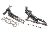 Headers - Street Stock - 1.625 in Primary - 3 in Collector - Gaskets / Hardware Included - Steel - Black Paint - Stock Clip - Small Block Chevy - Pair thumbnail 1