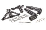 Headers - IMCA Modified - 1.625 to 1.75 in Primary - 3 in Collector - Gaskets / Hardware Included - Steel - Black Paint - Small Block Chevy - Kit thumbnail 1