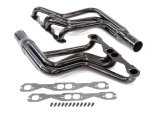 Headers - Street Stock - 1.625 in Primary - 3 in Collector - Gaskets / Hardware Included - Steel - Black Paint - 602 Crate - Small Block Chevy - GM A-Body / F-Body / X-Body - Pair thumbnail 1
