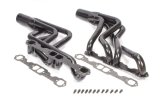 Headers - Street Stock - 1.75 in Primary - 3.5 in Collector - Gaskets / Hardware Included - Steel - Black Paint - Small Block Chevy - GM A-Body / F-Body / X-Body - Pair thumbnail 1