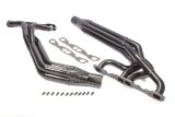 Headers - Dirt Late Model - 1.625 to 1.75 to 1.875 in Primary - 3 in Collector - Gaskets / Hardware Included - Steel - Black Paint - Small Block Chevy - Pair thumbnail 1