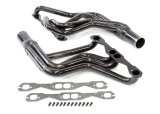 Headers - Street Stock - 1.625 in Primary - 3 in Collector - Gaskets / Hardware Included - Steel - Black Paint - 602 Crate - Small Block Chevy - GM A-Body / F-Body / G-Body - Pair thumbnail 1