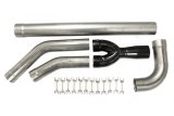 Exhaust Pipe Kit - 3 in Diameter 42 Degree Elbow / 30 Degree Elbow - 3 in to 3.5 in Y Collector - 3.5 in Diameter 90 Degree Elbow / 36 in Collector Extension - Header Tabs Included - Kit thumbnail 1