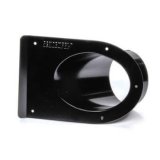 Exhaust Shield - Tail Pipe Saver - 3.5 in Diameter - Single 45 Degree Outlet - Aluminum - Black Powder Coat - Each thumbnail 1