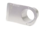 Exhaust Shield - Tail Pipe Saver - 3.5 in Round Diameter - Single Straight Outlet - Silver Powder Coat - Each thumbnail 1
