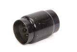 Muffler - 3.5 in Center Inlet - 3.5 in Center Outlet - 4 x 4 in Round Body - 6 in Long - Steel - Black Paint - Each thumbnail 1
