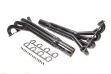 Headers - Truck / Tractor Pull - 2.125 in Primary - 4 in Collector - Gaskets / Hardware Included - Steel - Black Paint - Big Block Ford - Pair thumbnail 1