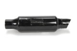 Muffler - Micro / Mini - 2 in Center Inlet - 2.25 in Center Outlet - 11 x 3.5 in Round Body - 13 in Long - Aluminum - Natural - Each thumbnail 1