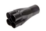 Collector - Slip-On - 4 x 1.75 in Primary Tubes - 3.5 in Outlet - 8 in Long - Steel - Black Paint - Each thumbnail 1
