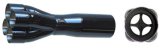 Collector - Slip-On - 4 x 1.875 in Primary Tubes - 3 in Outlet - 8 in Long - Steel - Black Paint - Each thumbnail 1