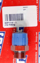 Fitting - Adapter - Straight - 10 AN Male to 12 An Male - Aluminum - Red Anodized - Each thumbnail 1