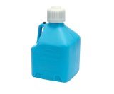 Utility Jug - 3 gal - 9.5 x 9.5 x 16 in Tall - Gasket Seal Cap - Flip-Up Vent - Square - Plastic - Blue - Each thumbnail 1