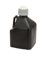 Utility Jug - 3 gal - 9.5 x 9.5 x 16 in Tall - Gasket Seal Cap - Flip-Up Vent - Square - Plastic - Black - Each thumbnail 1