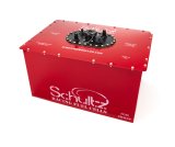 Fuel Cell - Ultimate Series - 22 gal - 25 in Wide x 16.88 in Deep - 13.75 in Tall - 8 AN Male Outlet - 6 AN Return - 6 AN Vent - Steel - Red Powder Coat - Each thumbnail 1