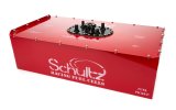 Fuel Cell - Ultimate Series - 22 gal - 33 in Wide x 17 in Deep - 9.25 in Tall - 8 AN Male Outlet - 6 AN Return - 6 AN Vent - Steel - Red Powder Coat - Each thumbnail 1