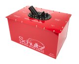 Fuel Cell - Ultra - 22 gal - 25.13 in Wide x 16.88 in Deep x 13.75 in Tall - 8 AN Male Outlet - 6 AN Male Return - 1-1/2 in Hose Barb Vent - 45 Degree 2-1/2 in Filler Neck - NASCAR Approved - Steel - Red Powder Coat - Each thumbnail 1