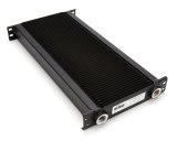 Fluid Cooler - Super ProLine STD 3 Series - 10 x 18.5 x 2 in - Plate Type - 22 mm x 1.50 Female Inlet / Outlet - Aluminum - Black Paint - Universal - Each thumbnail 1