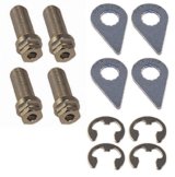 Turbo Flange Bolt - Locking - 10 mm x 1.25 Thread - 25 mm Long - Hex Head - Steel - Nickel Plated - Set of 4 thumbnail 1