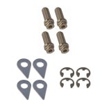 Turbo Flange Bolt - Locking - 10 mm x 1.50 Thread - 25 mm Long - Hex Head - Steel - Nickel Plated - Set of 4 thumbnail 1