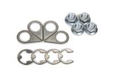 Nut - Locking - 3/8-24 in Thread - Hex Head - Locking Clip - Steel - Nickel Plated - Set of 4 thumbnail 1
