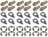 Header Bolt - Locking - 5/16-18 in Thread - 0.875 in Long - Hex Head - Steel - Nickel Plated - GM V6 - Set of 12 thumbnail 1