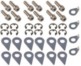 Header Bolt - Locking - 8 mm x 1.25 Thread - 25 mm Long - Hex Head - Steel - Nickel Plated - GM LS-Series - Set of 12 thumbnail 1