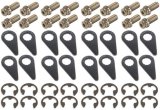 Header Bolt - Locking - 3/8-16 in Thread - 0.75 in Long - Hex Head - Steel - Nickel Plated - Various Applications - Set of 16 thumbnail 1