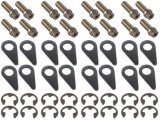 Header Bolt - Locking - 3/8-16 in Thread - 1 in Long - Hex Head - Steel - Nickel Plated - Various Applications - Set of 16 thumbnail 1