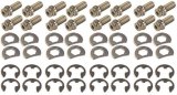 Header Bolt - Locking - 3/8-16 in Thread - 0.75 in Long - Hex Head - Steel - Nickel Plated - Small Block Ford - Set of 16 thumbnail 1