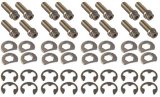 Header Bolt - Locking - 3/8-16 in Thread - 1 in Long - Hex Head - Steel - Nickel Plated - Small Block Ford - Set of 16 thumbnail 1