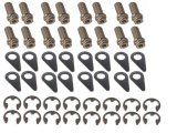 Header Bolt - Locking - 10 mm x 1.25 Thread - 25 mm Long - Hex Head - Steel - Nickel Plated - Ford Coyote - Set of 16 thumbnail 1