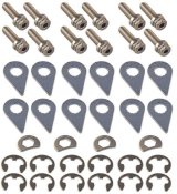 Header Bolt - Locking - 5/16-18 in Thread - 0.875 in Long - Hex Head - Steel - Nickel Plated - Small Block Mopar - Set of 12 thumbnail 1