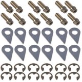 Header Bolt - Locking - 3/8-16 in Thread - 1 in Long - Hex Head - Steel - Nickel Plated - Various Applications - Set of 12 thumbnail 1