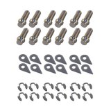 Header Bolt - Locking - 5/16-18 in Thread - 1 in Long - 12 Point Head - Steel - Nickel Plated - Small Block Mopar - Set of 12 thumbnail 1