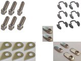 Collector Bolt - Locking - 3/8-16 in Thread - 1.5 in Long - 12 Point Head - Steel - Nickel Plated - Set of 6 thumbnail 1