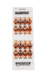 Rocker Arm - Original - 3/8 in Stud Mount - 1.60 Ratio - Full Roller - Aluminum - Orange Anodized - Small Block Chevy - Set of 16 thumbnail 1