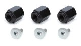Brake Rotor Bolt - 1/2-20 in Thread - 1 in Long - Allen Head - Nuts Included - Aluminum / Steel - Black Anodized / Zinc Oxide - Set of 3 thumbnail 1
