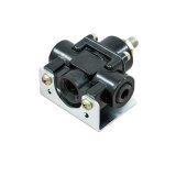 Fuel Pressure Regulator - 5 to 9 psi - In-Line - 3/8 in NPT Inlet / Outlet - Aluminum - Black Powder Coat - Gas - Each thumbnail 1