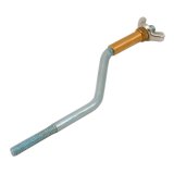 Throttle Body Stud - 1/4-20 in Thread - 5 in Long - Offset - Wing Nut Included - Steel - Zinc Plated - Each thumbnail 1