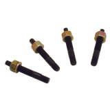 Carburetor Stud - 5/16-18 and 5/16-24 in Thread - 2 in Long - Hex Nuts - Steel - Black Oxide - Set of 4 thumbnail 1