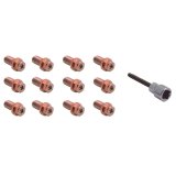 Header Bolt - 3/8-16 in Thread - 0.75 in Long - Hex / Allen Head - Steel - Cadmium - Universal - Set of 12 thumbnail 1