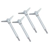 Valve Cover Fastener - Stud - 1/4-20 in Thread - 0.875 in Long - 3-1/4 in Tall Y-Bar Wing Nuts - Steel - Chrome - Set of 4 thumbnail 1