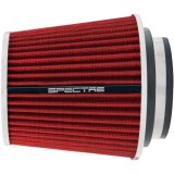 Air Filter Element - Clamp-On - Conical - 6 in Base - 4.75 in Top Diameter - 6.719 in Tall - 3 to 4 in Flange - Reusable Cotton - Red - Universal - Each thumbnail 1