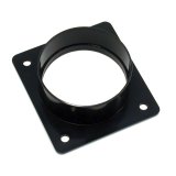 Mounting Plate - Air Duct - 3 in ID Duct - 3-3/4 L x 3-3/4 W x 1 in H - Plastic - Black - Each thumbnail 1