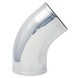 Tubing Elbow - 45 Degree - 3 in OD - Plastic - Chrome - Each thumbnail 1