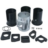 Intake Tube Adapter - Mass Air Sensor to 3 in Tube - Calibration Inserts - Aluminum - Polished - Universal - Kit thumbnail 1