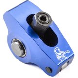 Rocker Arm - Race Series - 7/16 in Stud Mount - 1.65 Ratio - Full Roller - Aluminum - Blue Anodized - Small Block Chevy - Set of 16 thumbnail 1
